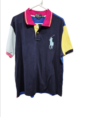 Vintage Polo Ralph Lauren Colorblock Big Pony Polo Shirt Size 3XL
